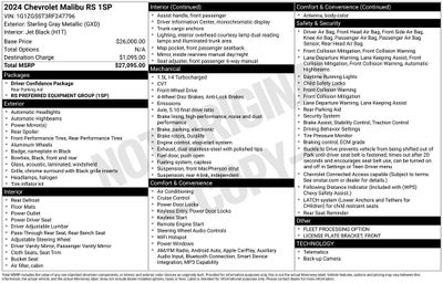 2024 Chevrolet Malibu RS