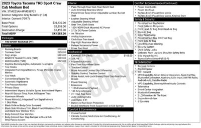 2023 Toyota Tacoma TRD Sport V6