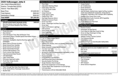 2020 Volkswagen Jetta 1.4T S