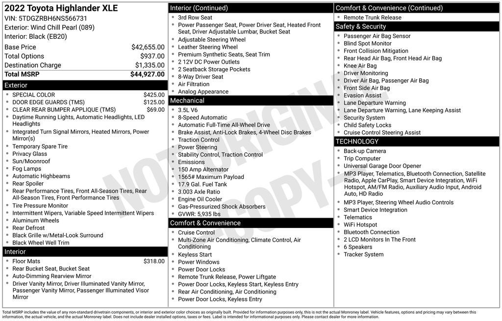 2022 Toyota Highlander XLE