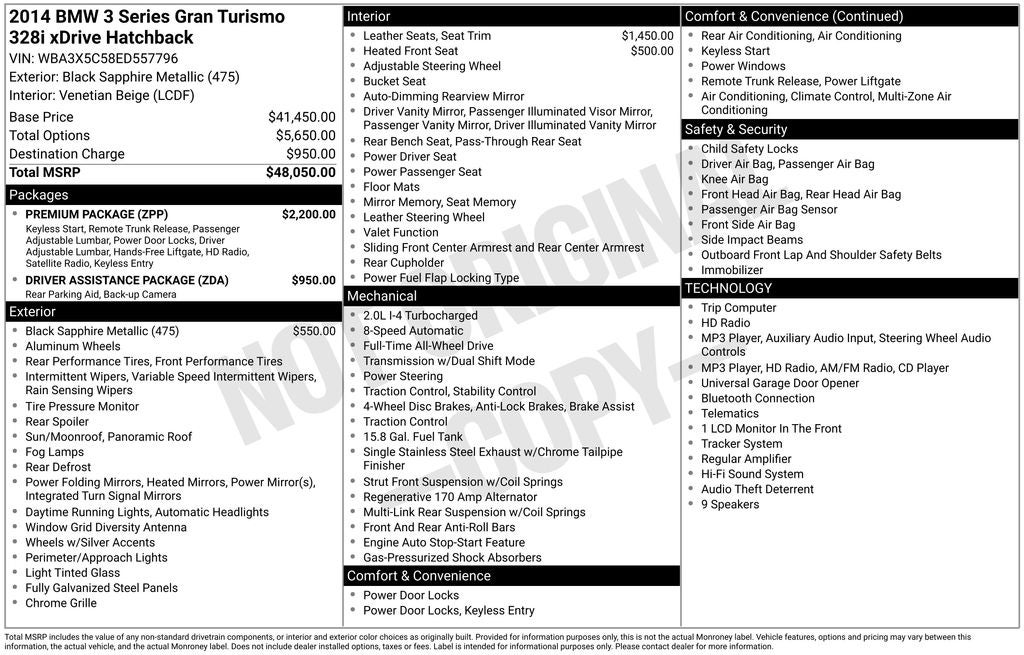 2014 BMW 328i 328i xDrive Gran Turismo