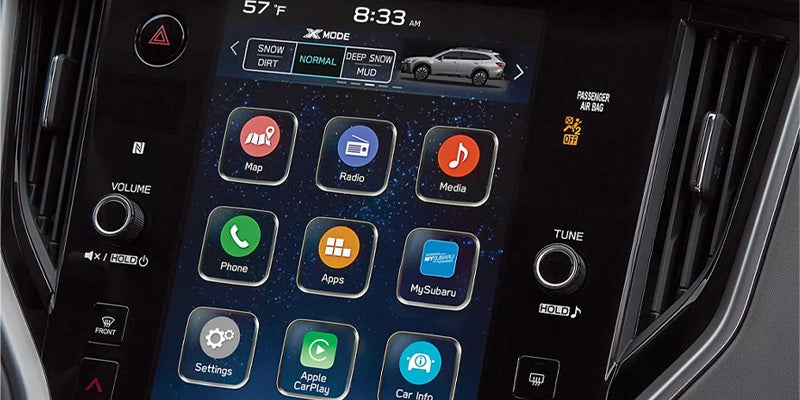 Subaru Outback model display pannel view